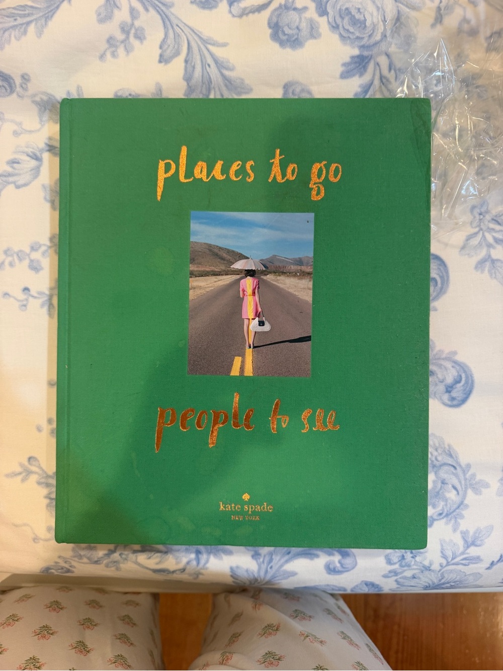kate spade green hardcover book with gold foil lettering